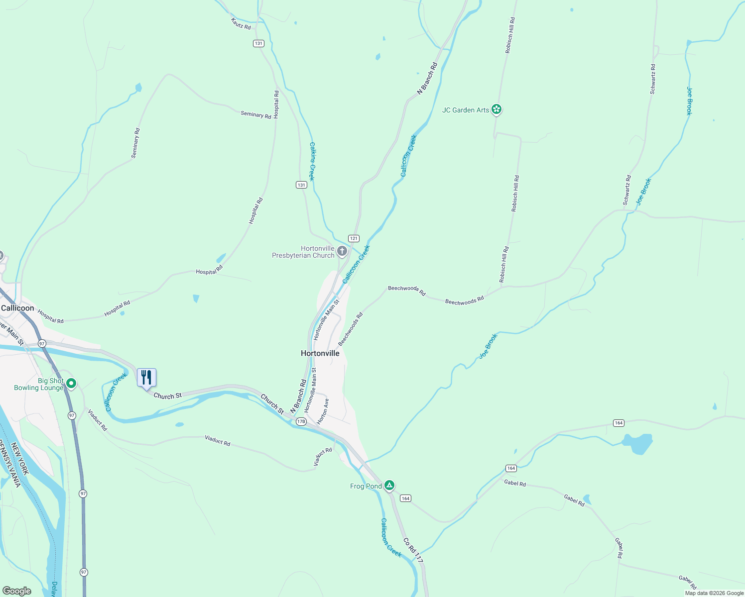 map of restaurants, bars, coffee shops, grocery stores, and more near 81 Beechwoods Road in Hortonville