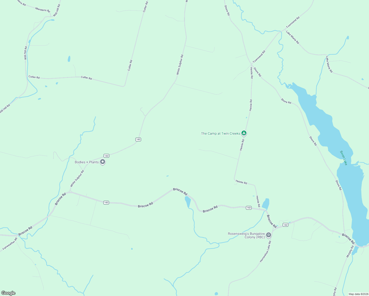 map of restaurants, bars, coffee shops, grocery stores, and more near 75 Stafford Road in Swan Lake