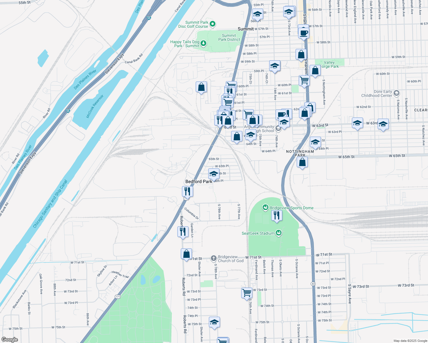 7734 66th Street, Bedford Park IL Walk Score