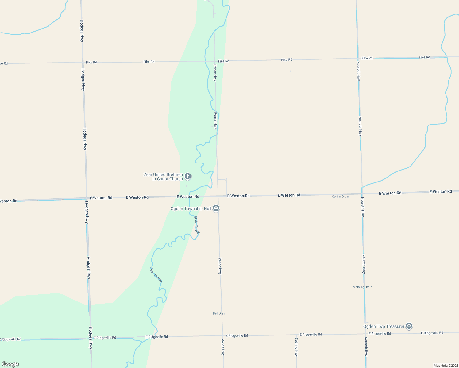 map of restaurants, bars, coffee shops, grocery stores, and more near 9887 Treadwell Street in Blissfield