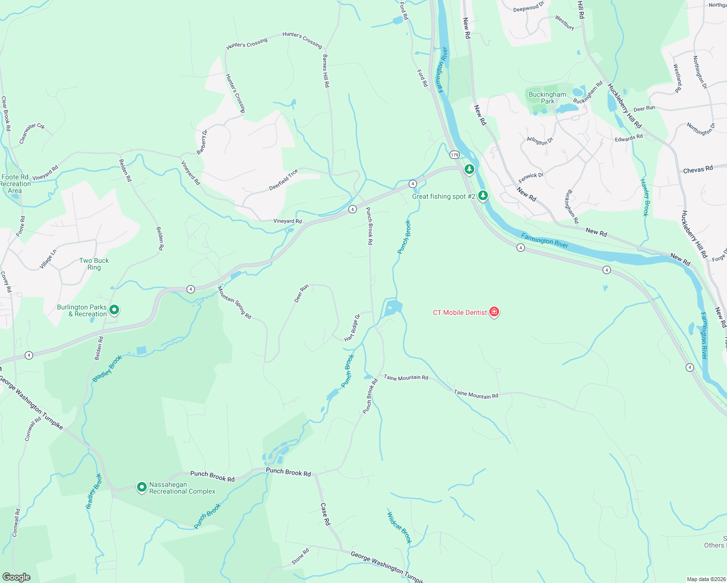 map of restaurants, bars, coffee shops, grocery stores, and more near 37 Punch Brook Road in Burlington
