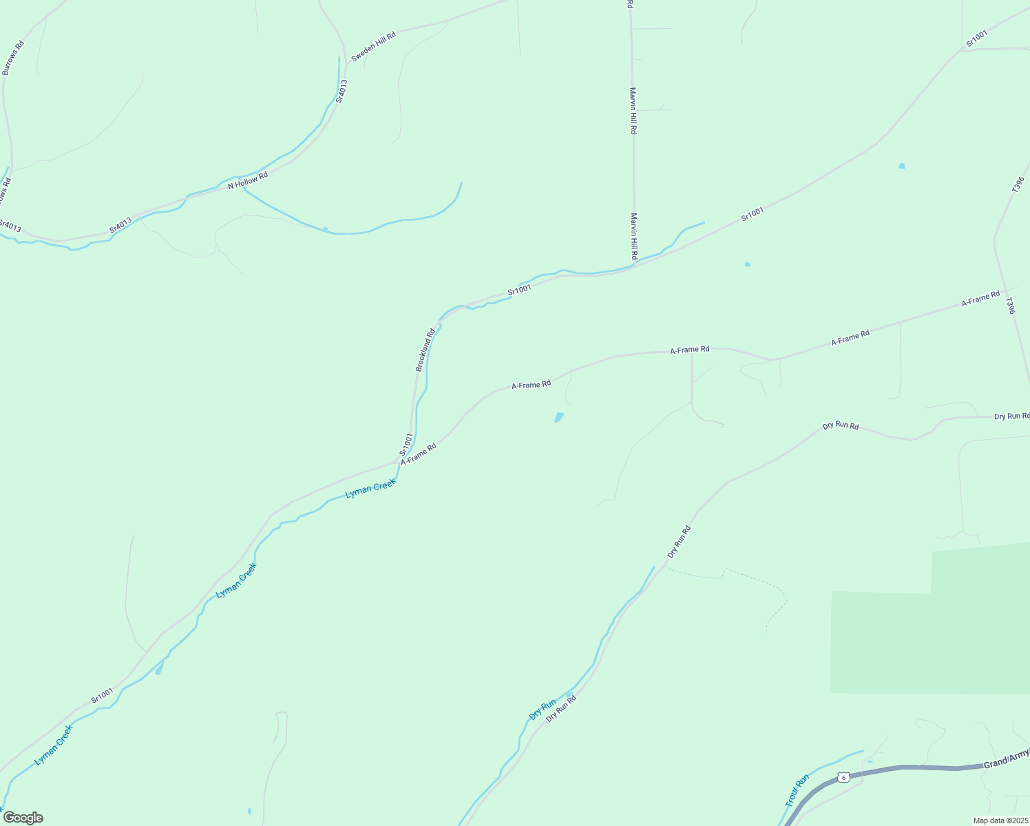 map of restaurants, bars, coffee shops, grocery stores, and more near 271 A-Frame Road in Coudersport