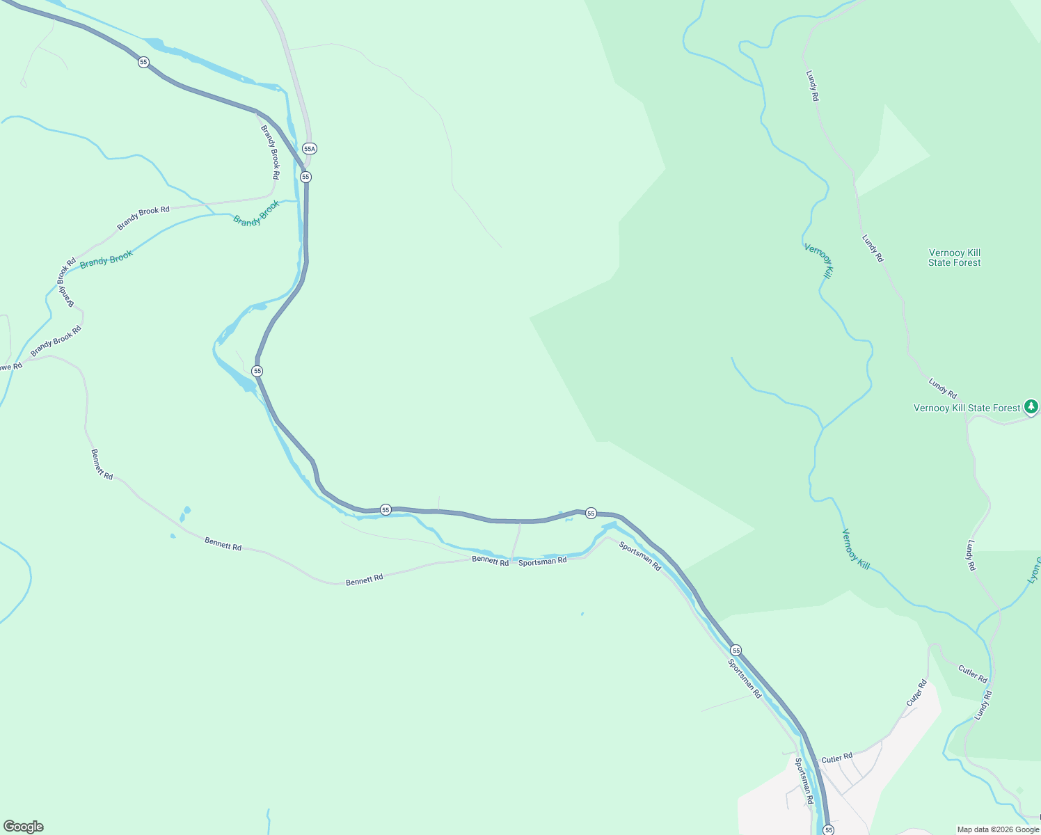 map of restaurants, bars, coffee shops, grocery stores, and more near 470 State Route 55 in Napanoch