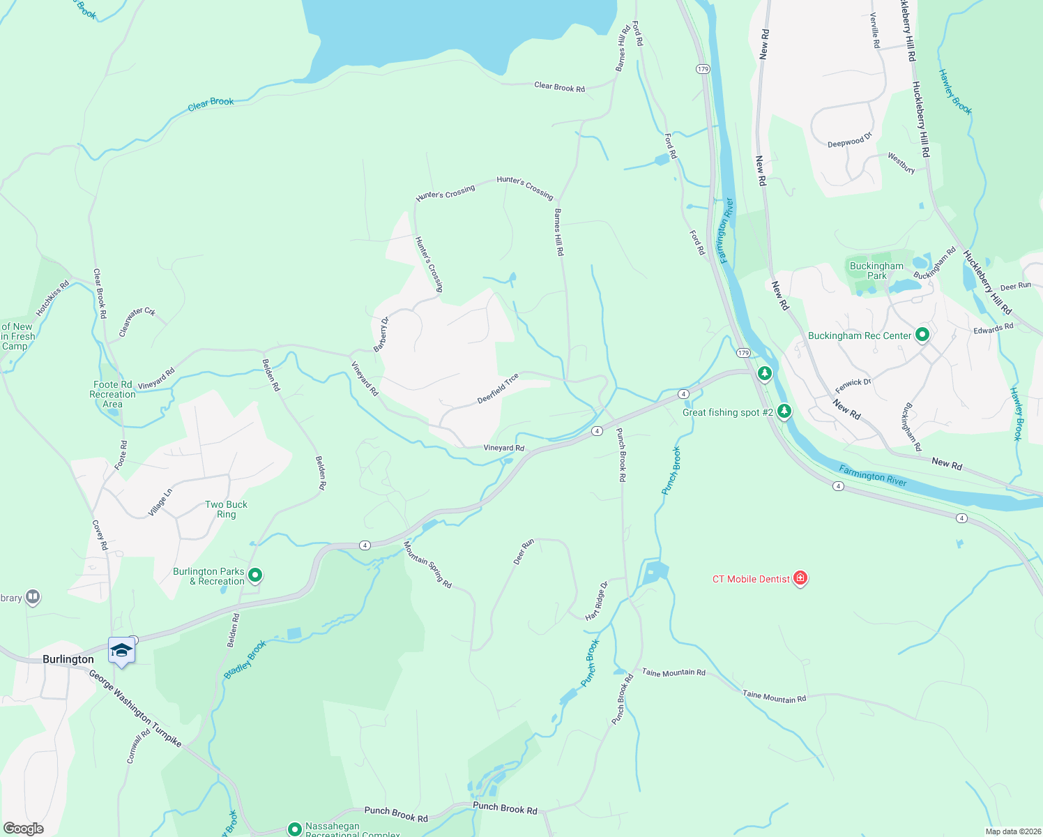 map of restaurants, bars, coffee shops, grocery stores, and more near 17 Doe Meadow Lane in Burlington