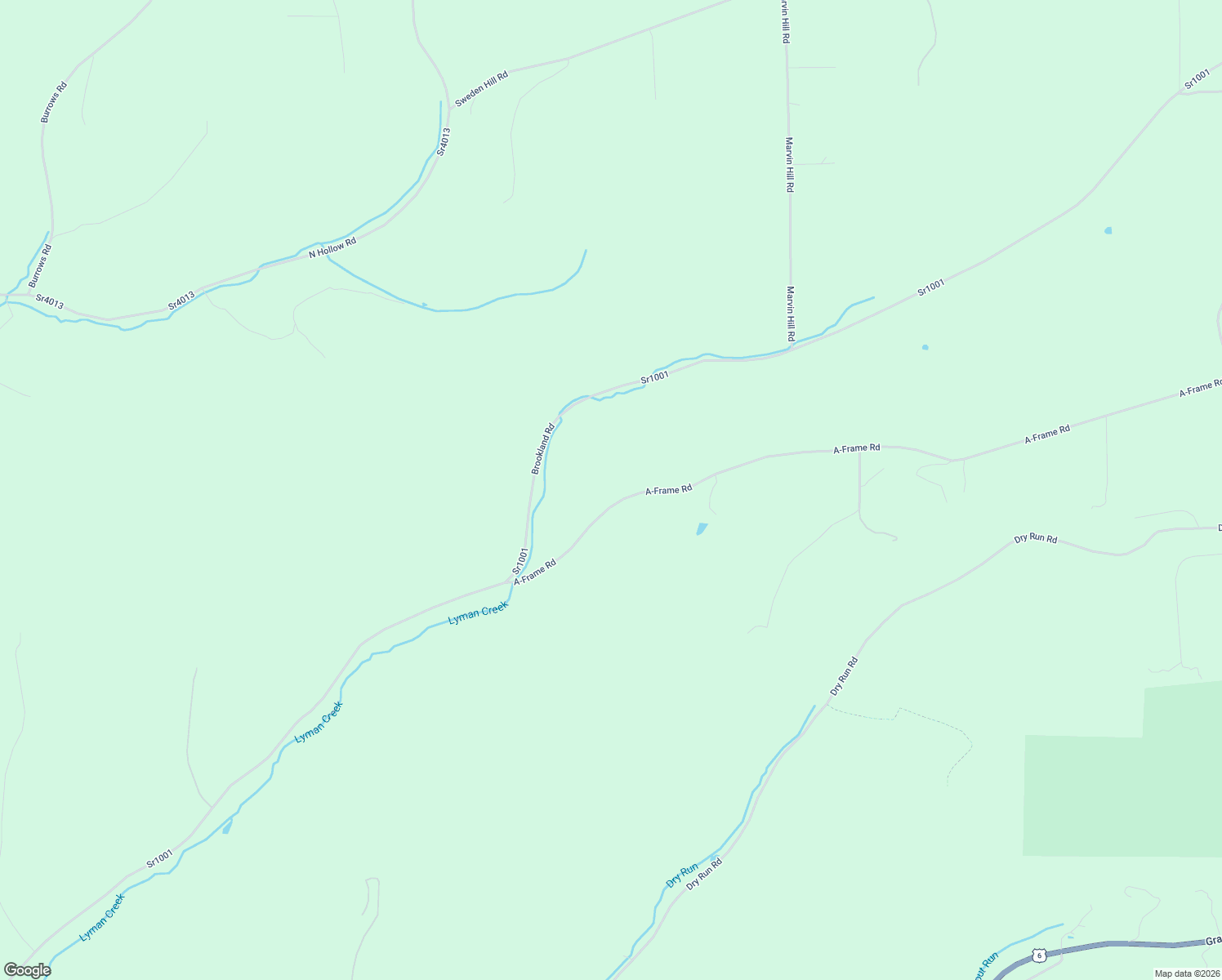 map of restaurants, bars, coffee shops, grocery stores, and more near A-Frame Road in Coudersport