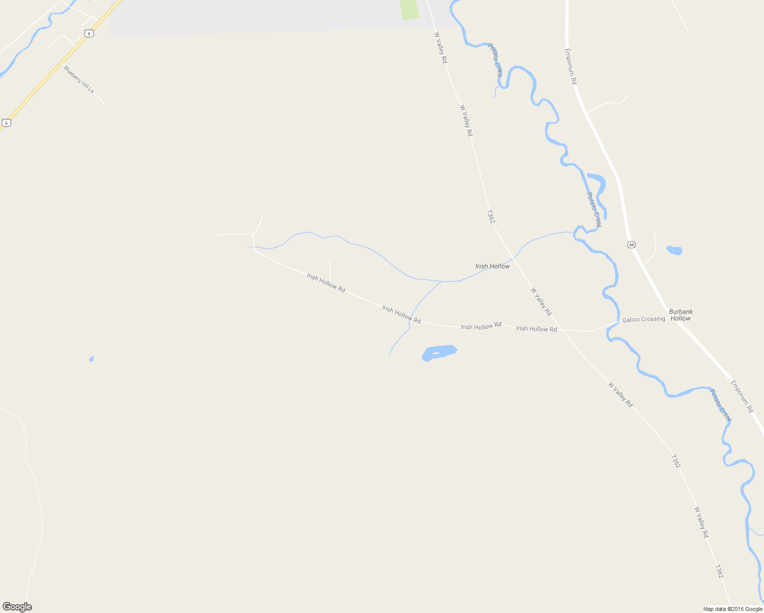 map of restaurants, bars, coffee shops, grocery stores, and more near Irish Hollow Road in Smethport