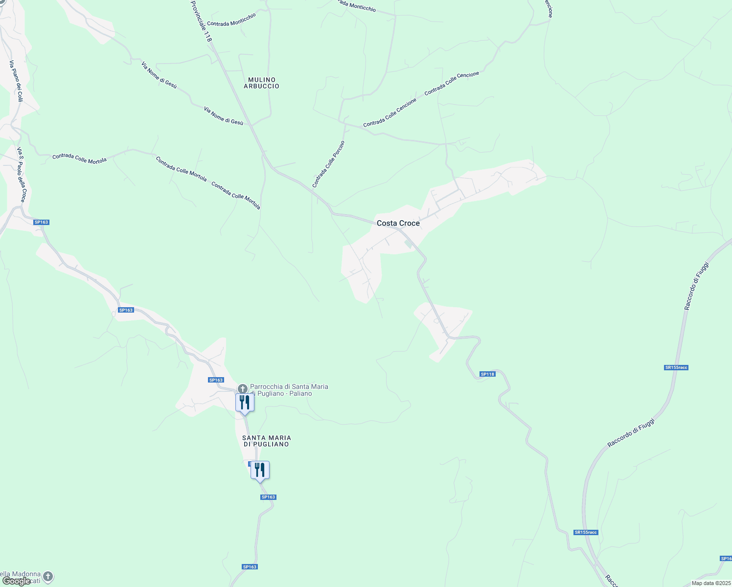 map of restaurants, bars, coffee shops, grocery stores, and more near 23 Contrada Limiti Carnevali in Costa Croce