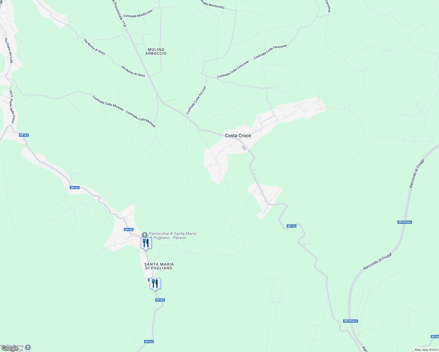 map of restaurants, bars, coffee shops, grocery stores, and more near 23 Contrada Limiti Carnevali in Costa Croce