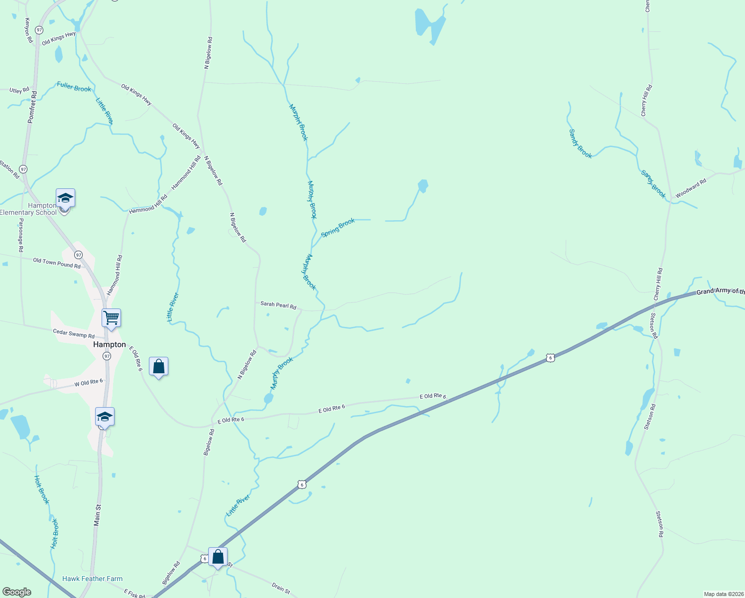 map of restaurants, bars, coffee shops, grocery stores, and more near 127 Sarah Pearl Road in Hampton