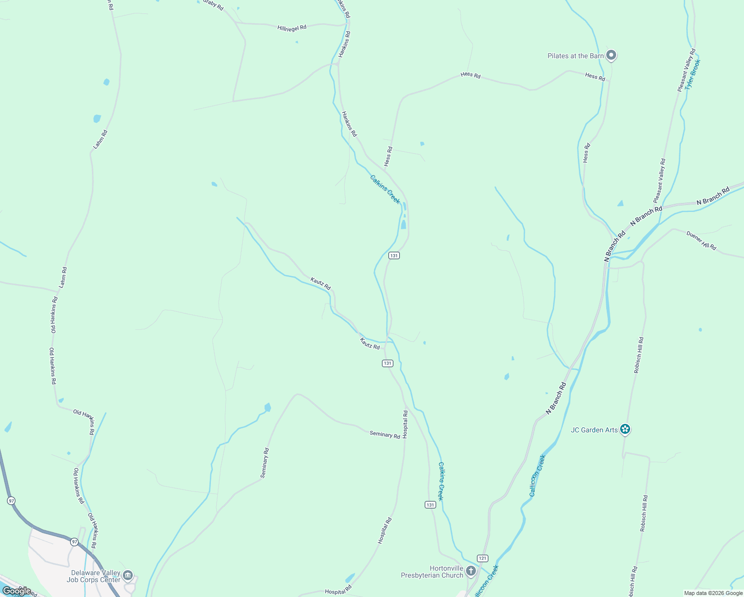 map of restaurants, bars, coffee shops, grocery stores, and more near 48 Kautz Road in Callicoon