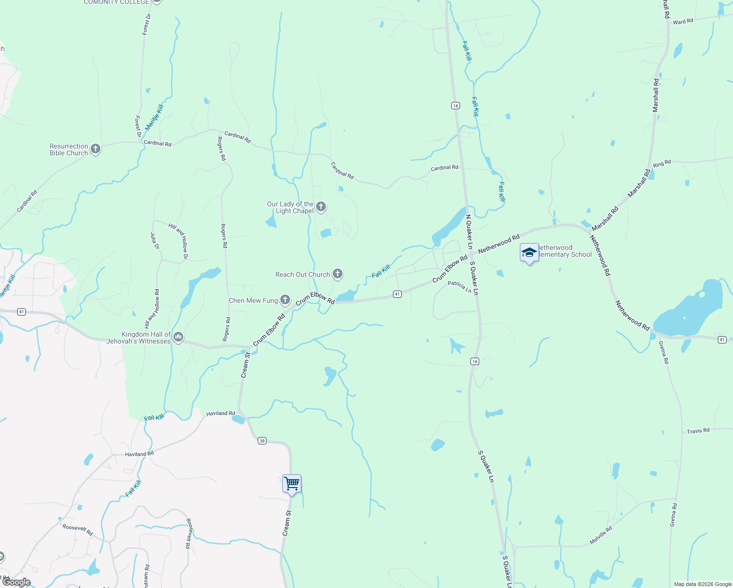 map of restaurants, bars, coffee shops, grocery stores, and more near 271 Crum Elbow Rd in Hyde Park