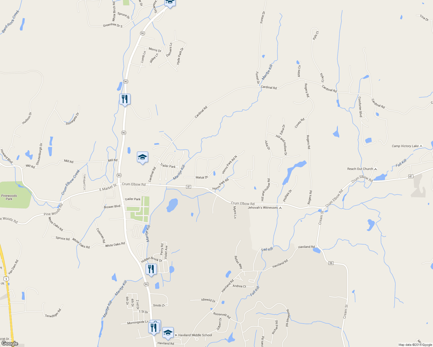 map of restaurants, bars, coffee shops, grocery stores, and more near 39 Matuk Dr in Hyde Park