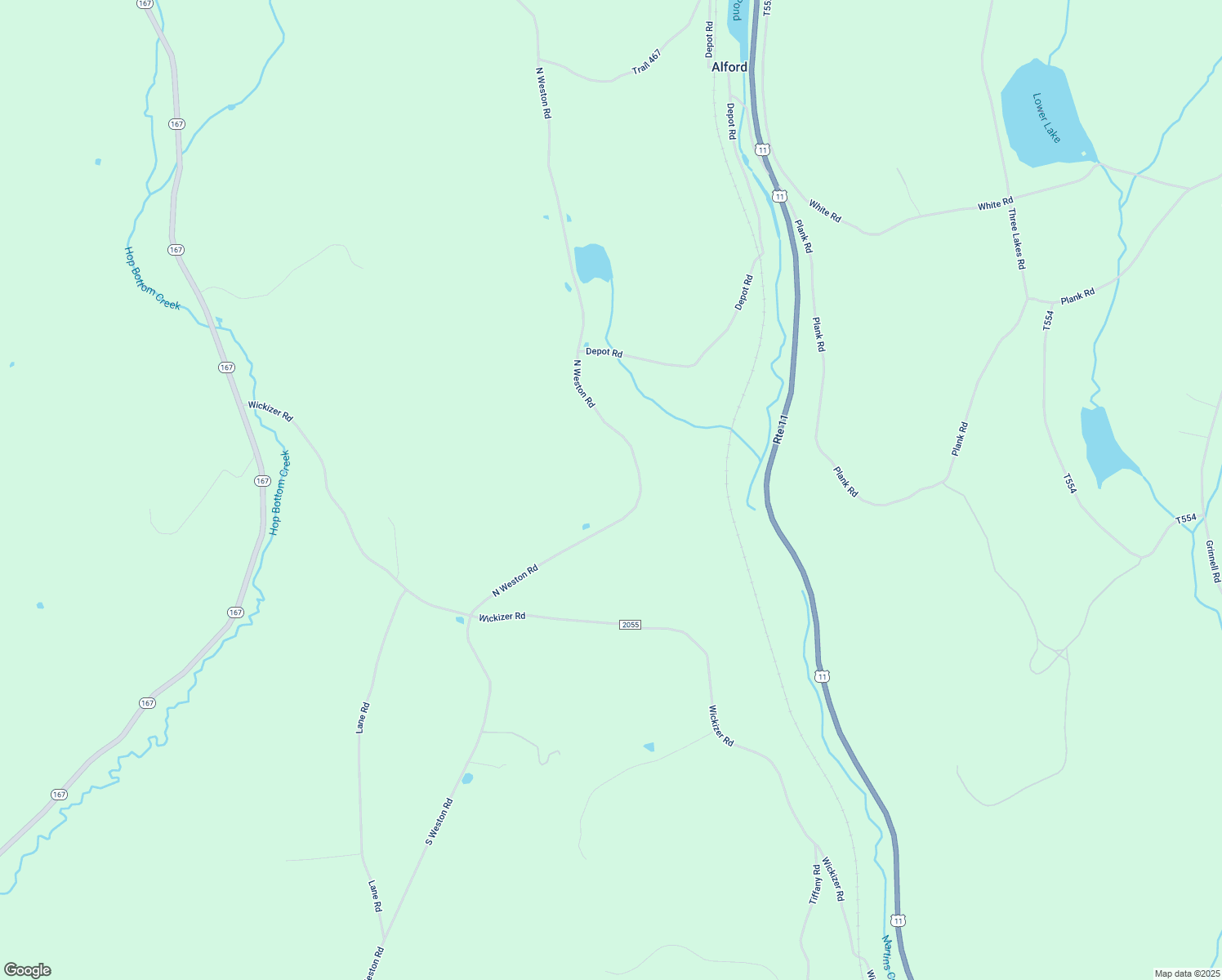 map of restaurants, bars, coffee shops, grocery stores, and more near 8235 North Weston Road in Kingsley