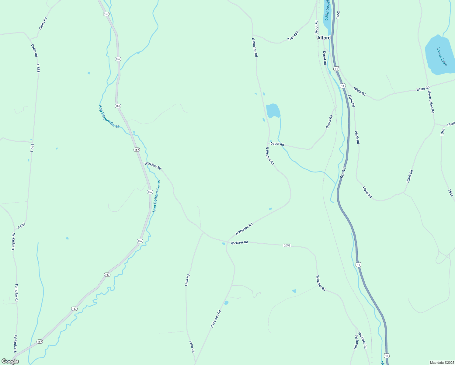 map of restaurants, bars, coffee shops, grocery stores, and more near 8235 North Weston Road in Kingsley