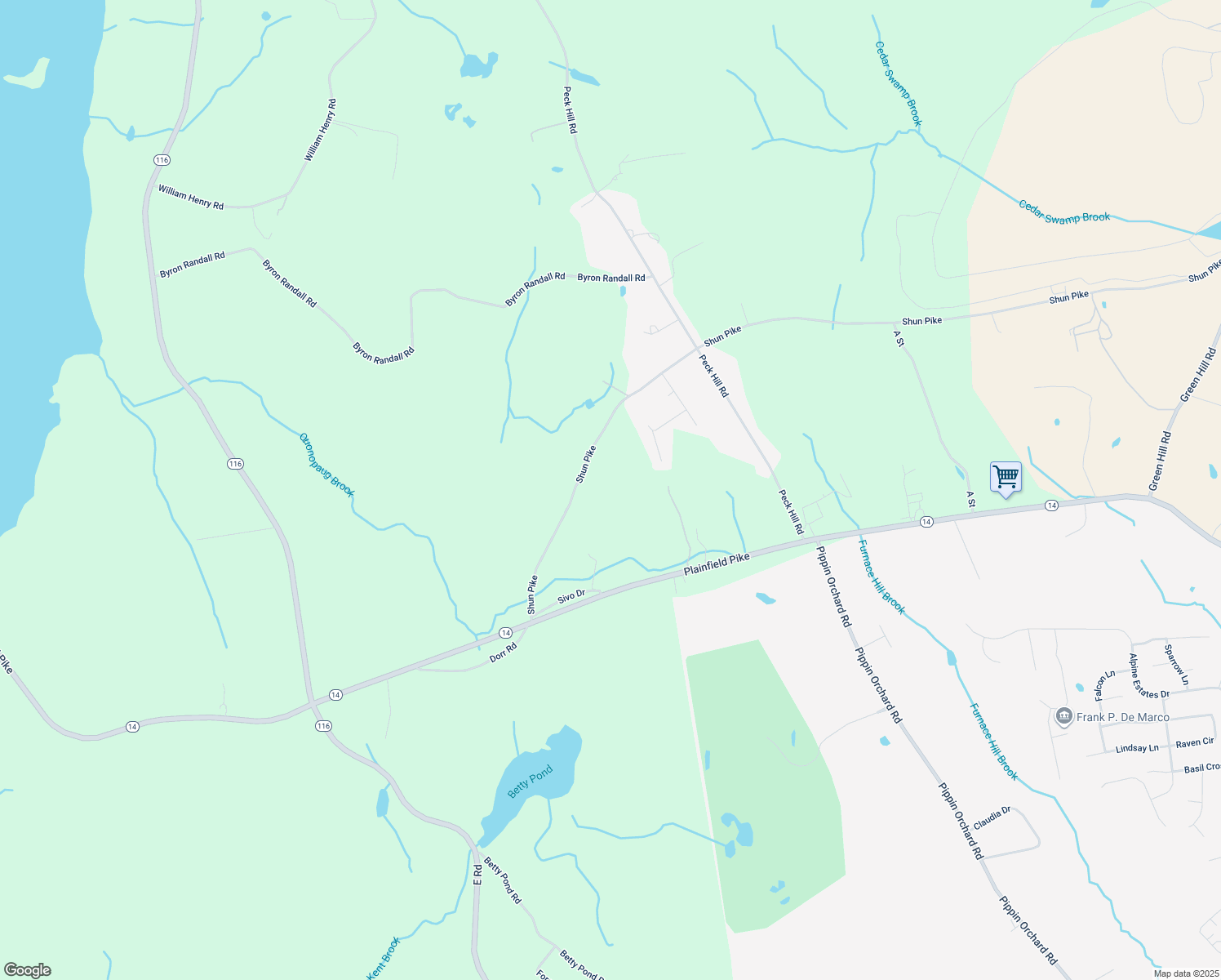 map of restaurants, bars, coffee shops, grocery stores, and more near 89 Shun Pike in Scituate