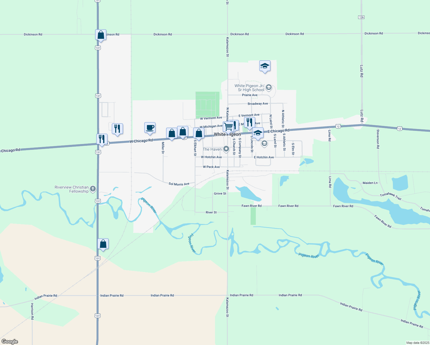 South Street Joseph Street, White Pigeon MI Walk Score
