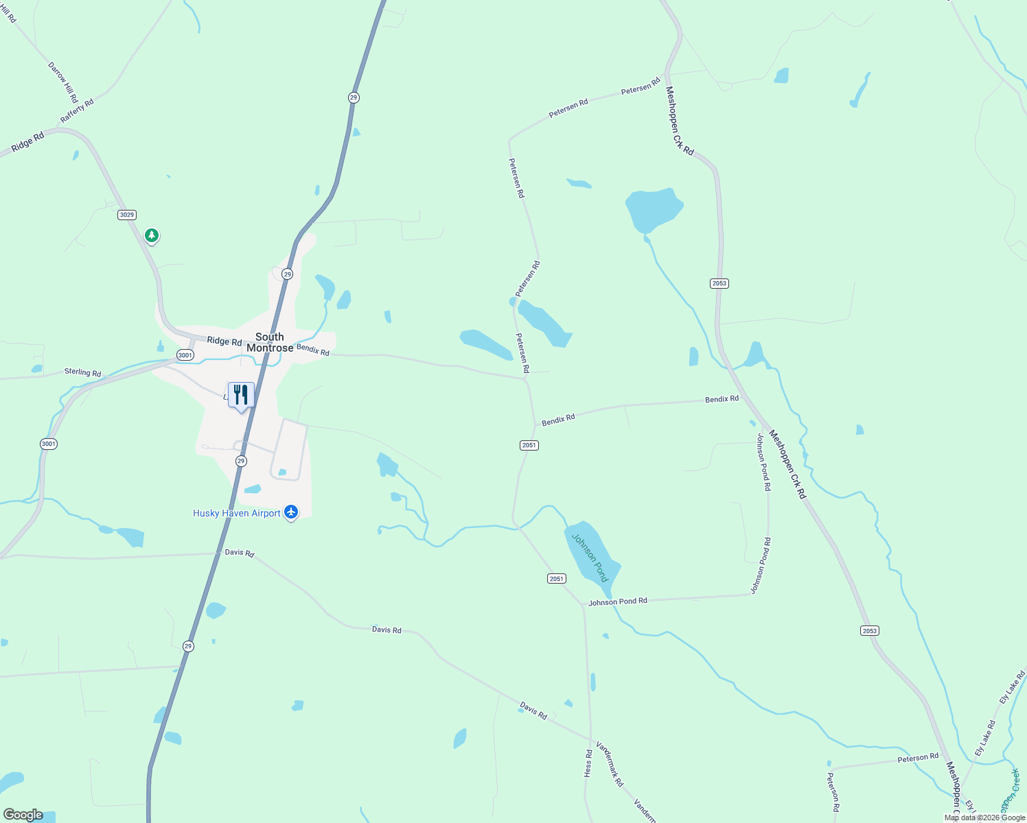 map of restaurants, bars, coffee shops, grocery stores, and more near 939 Bendix Road in Montrose