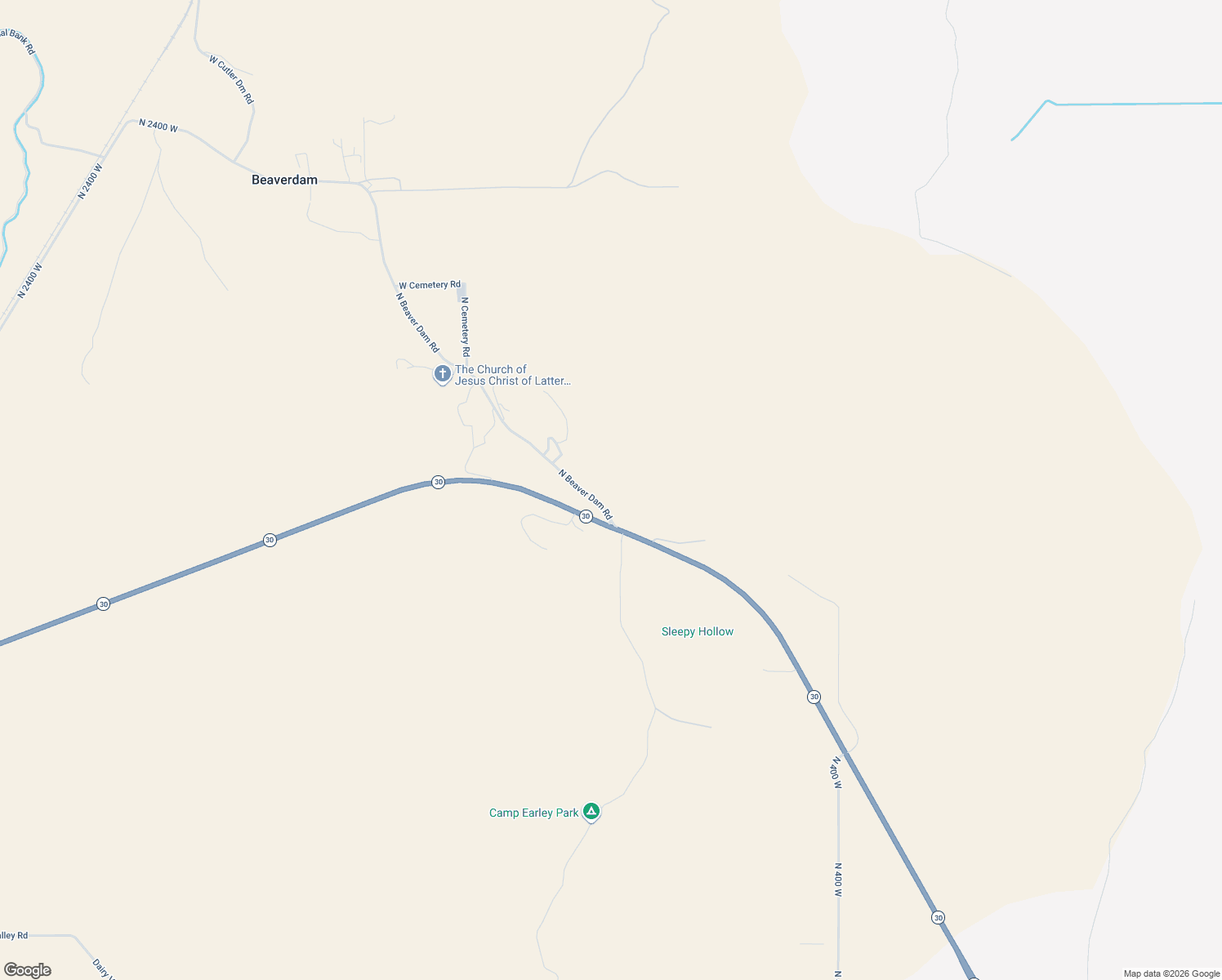 map of restaurants, bars, coffee shops, grocery stores, and more near 15600 North Beaver Dam Road in Collinston