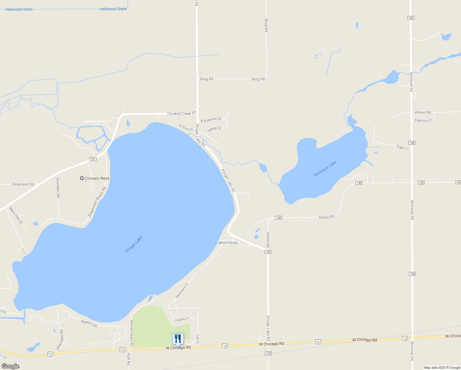 map of restaurants, bars, coffee shops, grocery stores, and more near 68020 Klinger Lake Road in Sturgis