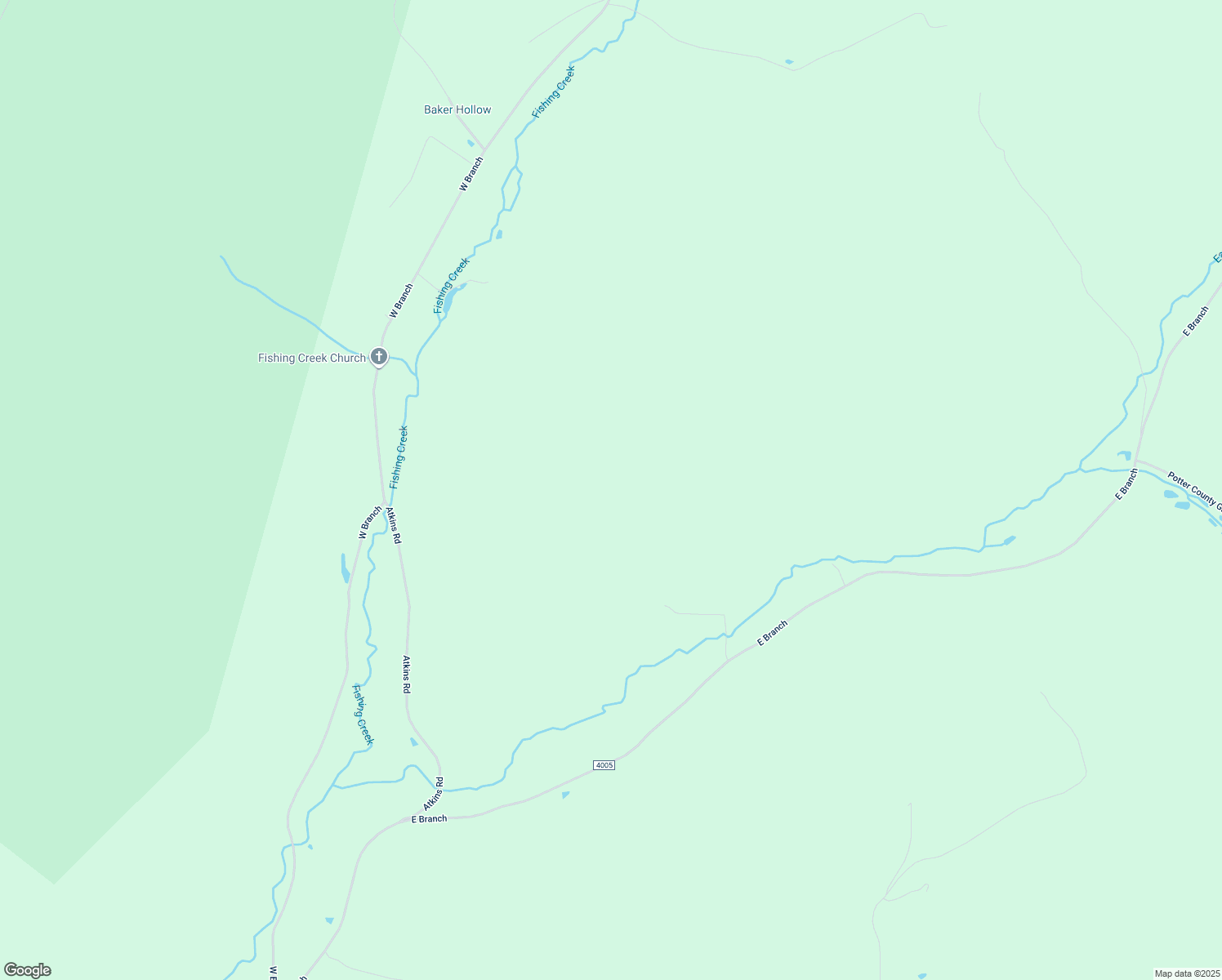 map of restaurants, bars, coffee shops, grocery stores, and more near 164 Atkins Road in Roulette
