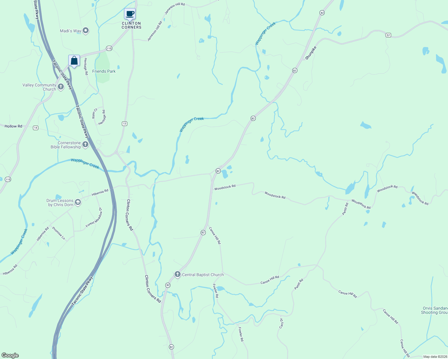 map of restaurants, bars, coffee shops, grocery stores, and more near 5114 New York 82 in Salt Point