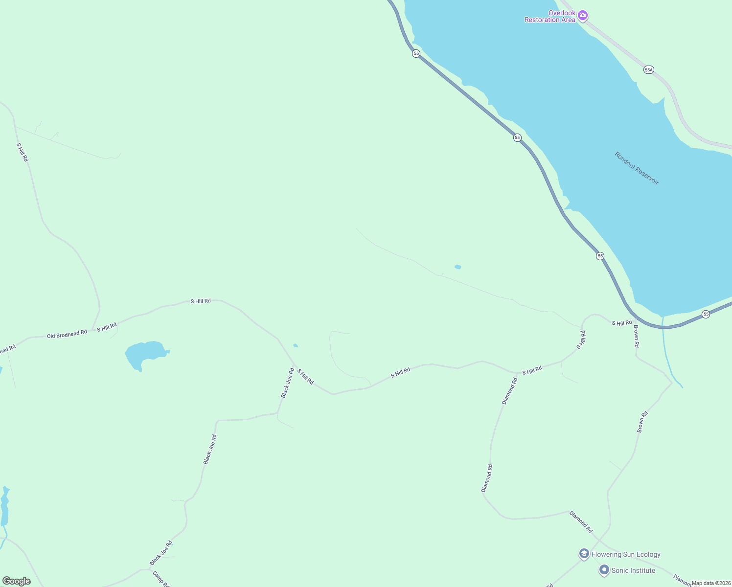 map of restaurants, bars, coffee shops, grocery stores, and more near 80 Red Rock Road Extension in Grahamsville