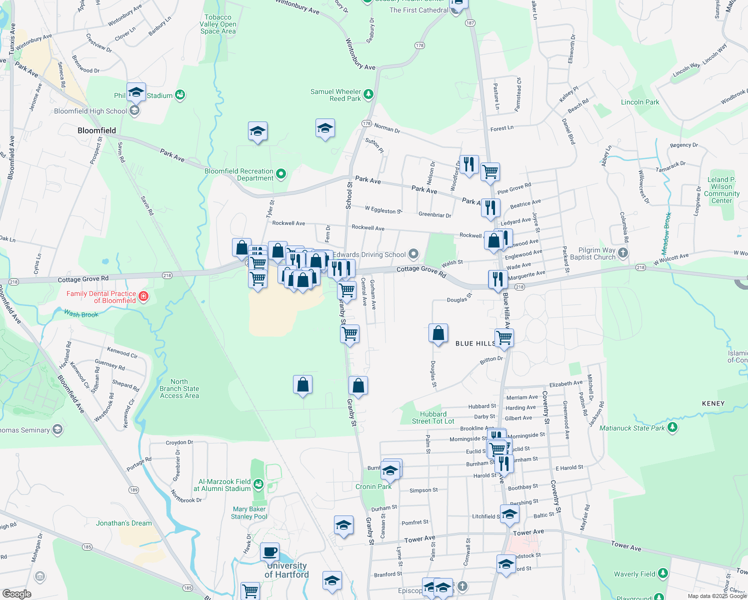 27 Gorham Ave, Bloomfield CT Walk Score