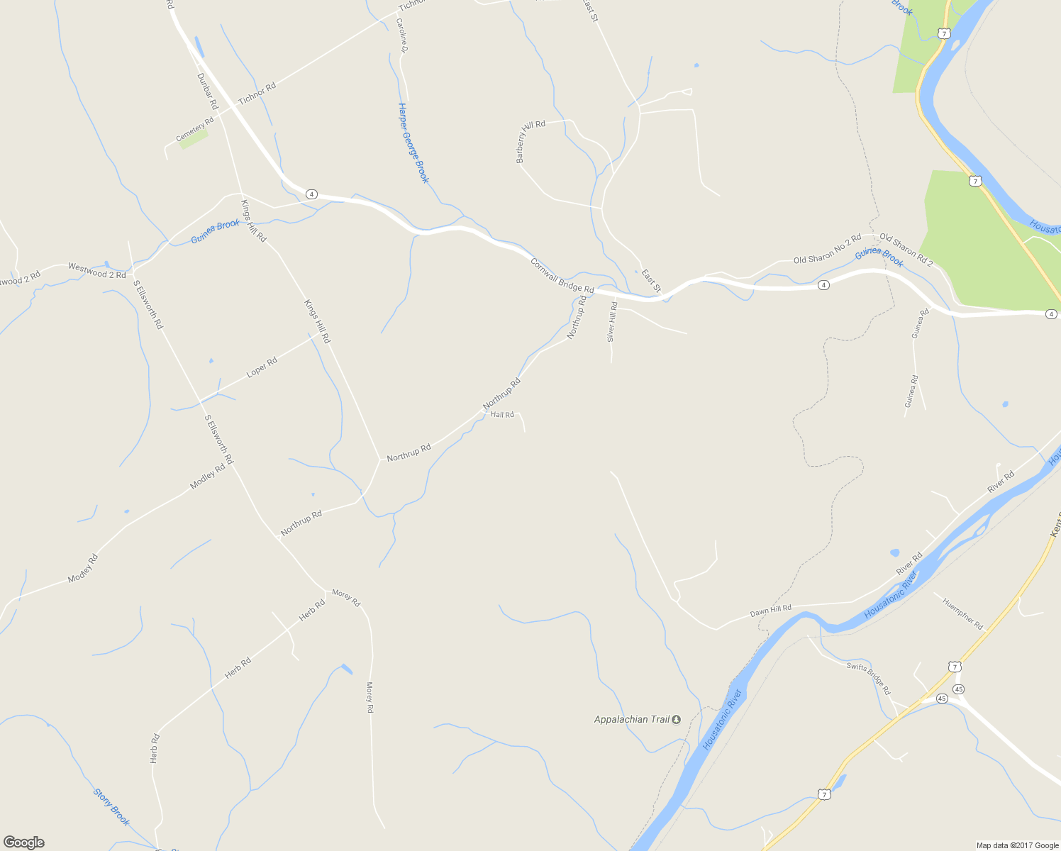 map of restaurants, bars, coffee shops, grocery stores, and more near 7 Hall Road in Sharon