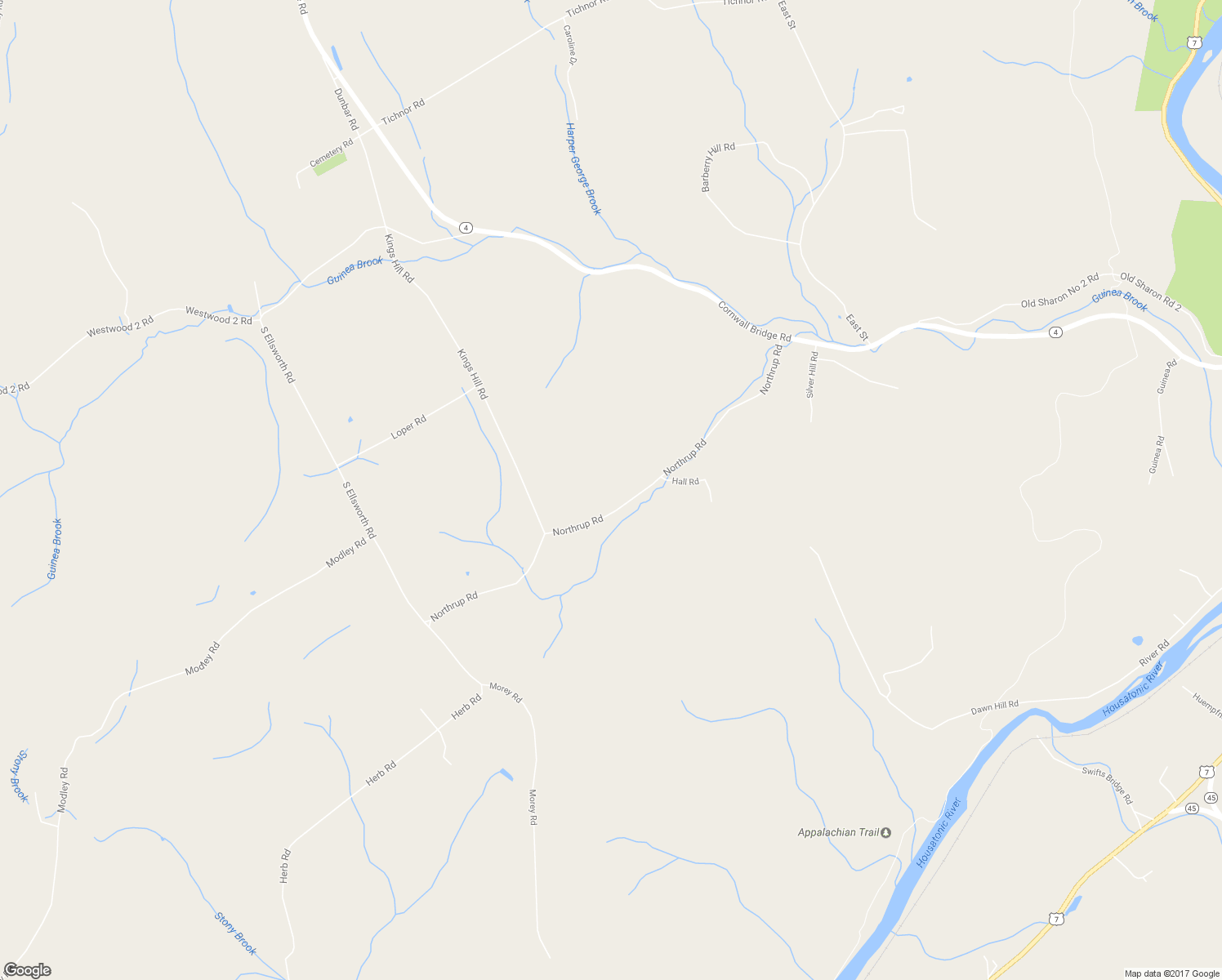 map of restaurants, bars, coffee shops, grocery stores, and more near 31 Northrup Road in Sharon