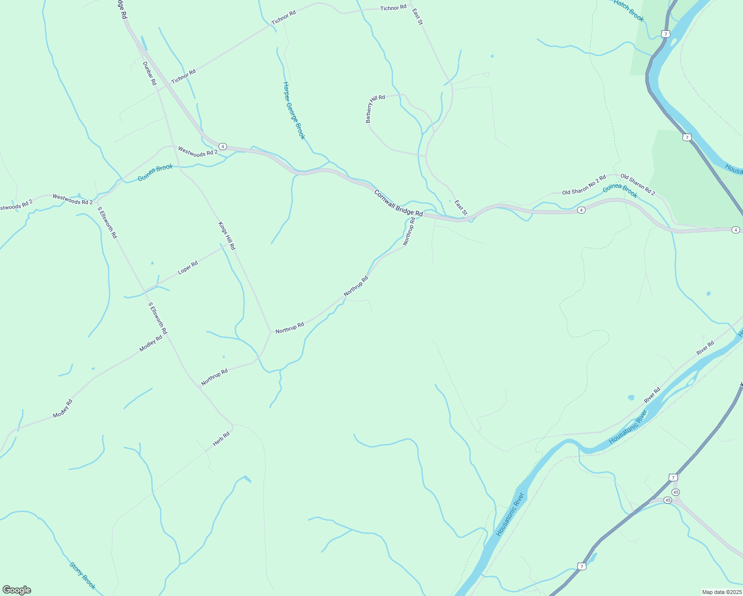 map of restaurants, bars, coffee shops, grocery stores, and more near 7 Hall Road in Sharon