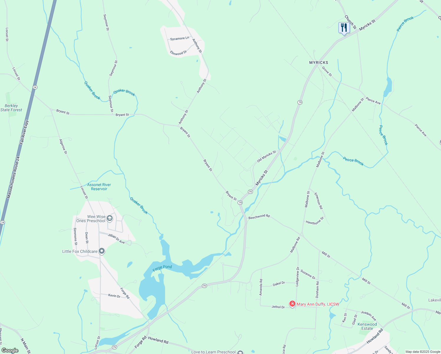 184 Bryant Street, Berkley MA Walk Score