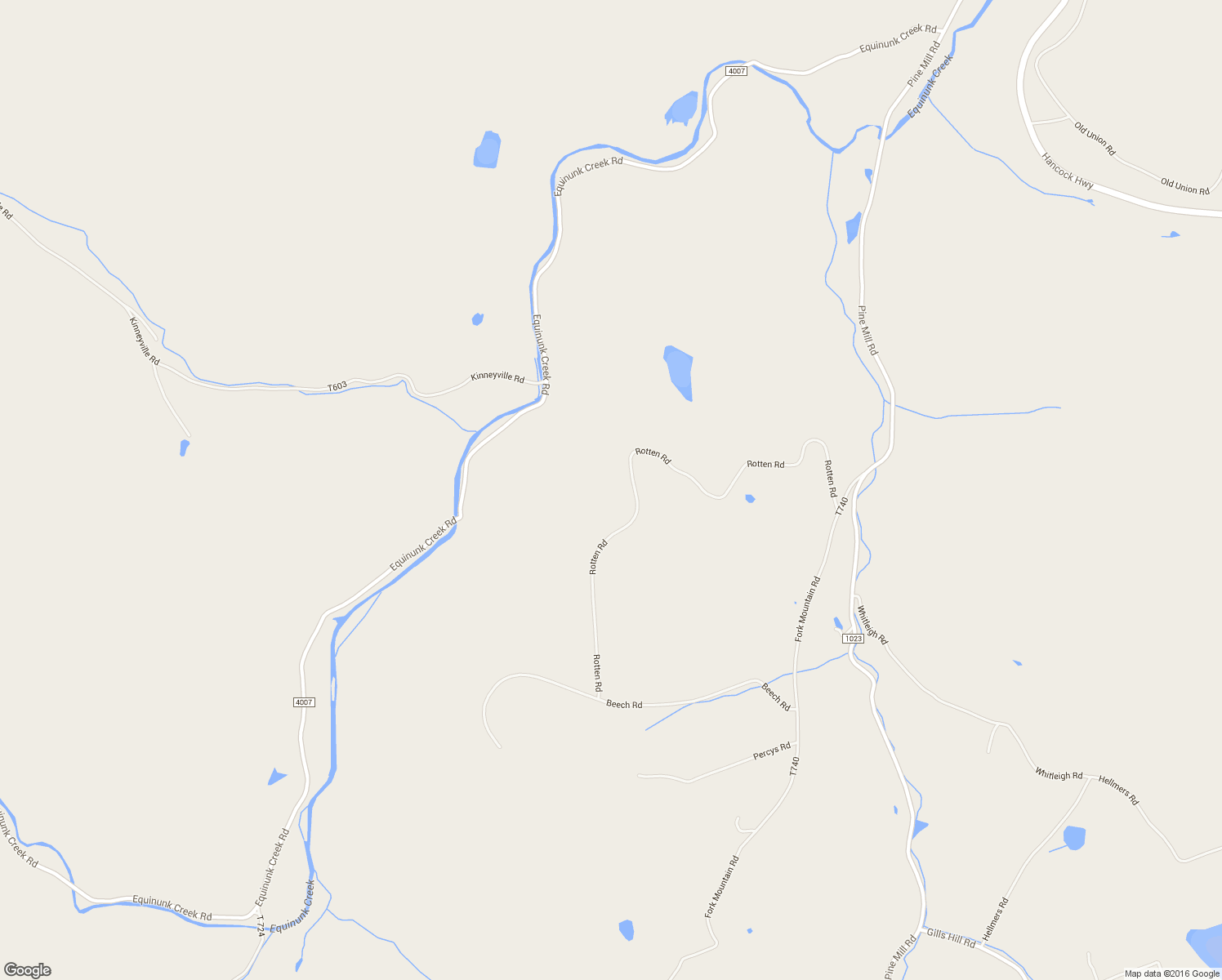 map of restaurants, bars, coffee shops, grocery stores, and more near 194 Rotten Road in Equinunk