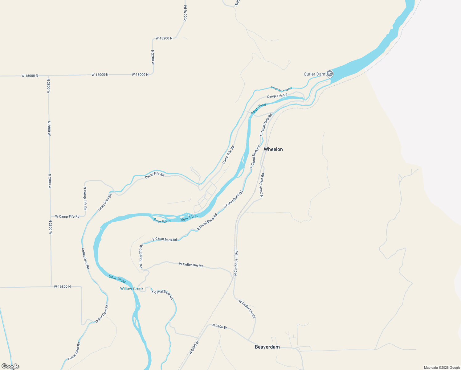 map of restaurants, bars, coffee shops, grocery stores, and more near 1905 Camp Fife Road in Collinston