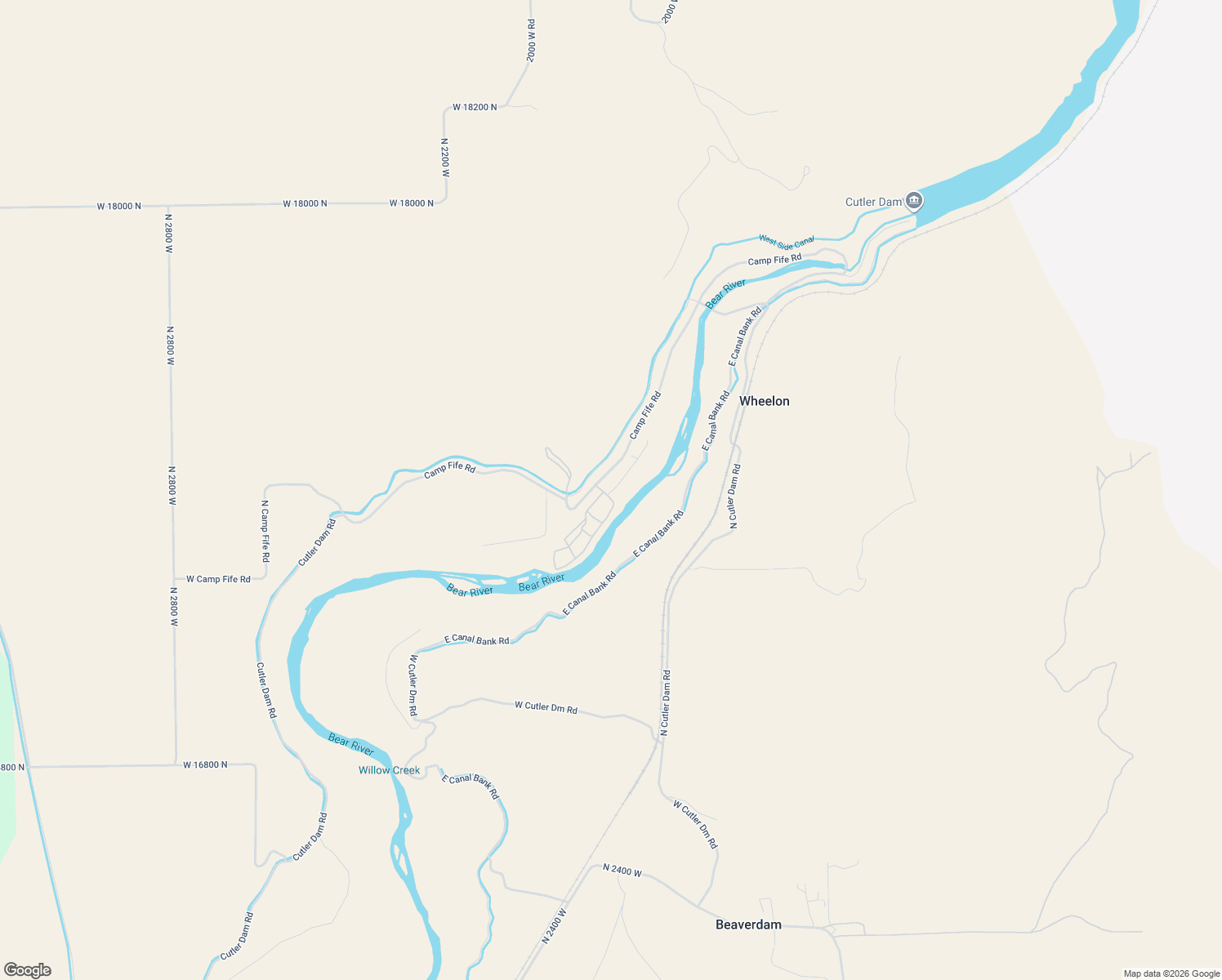 map of restaurants, bars, coffee shops, grocery stores, and more near 1905 Camp Fife Road in Collinston