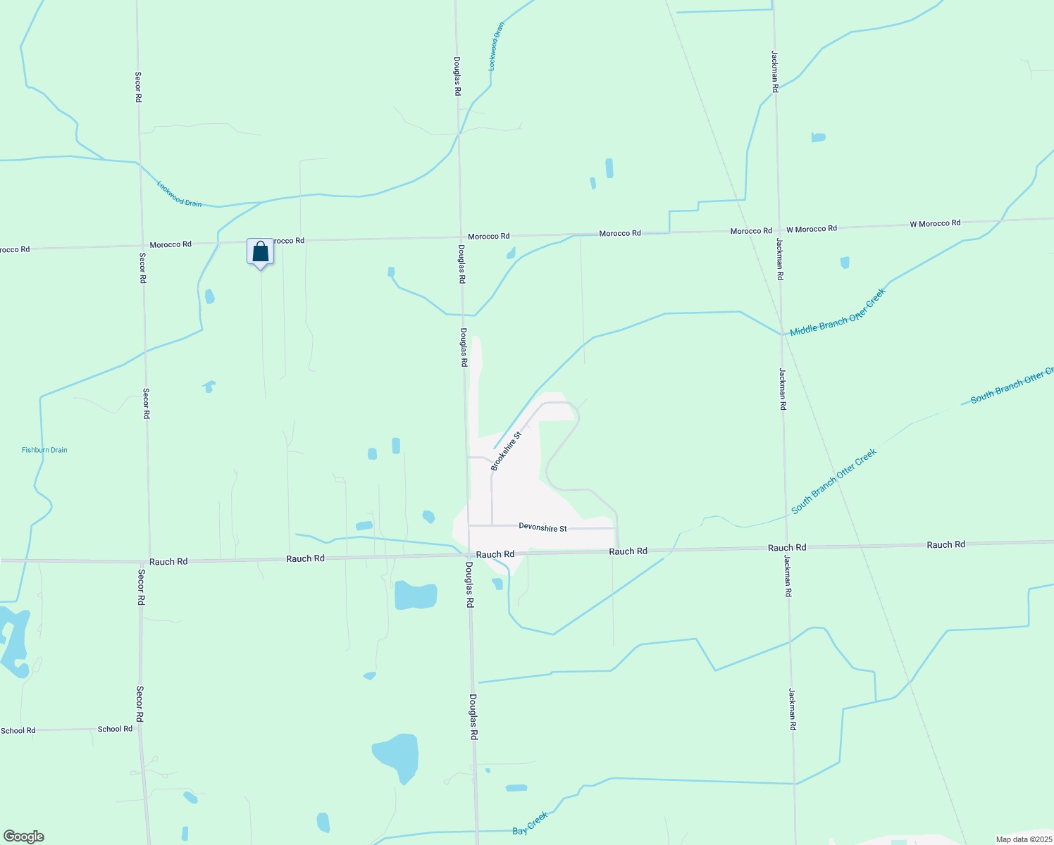 map of restaurants, bars, coffee shops, grocery stores, and more near 11765 Brookshire Street in Temperance