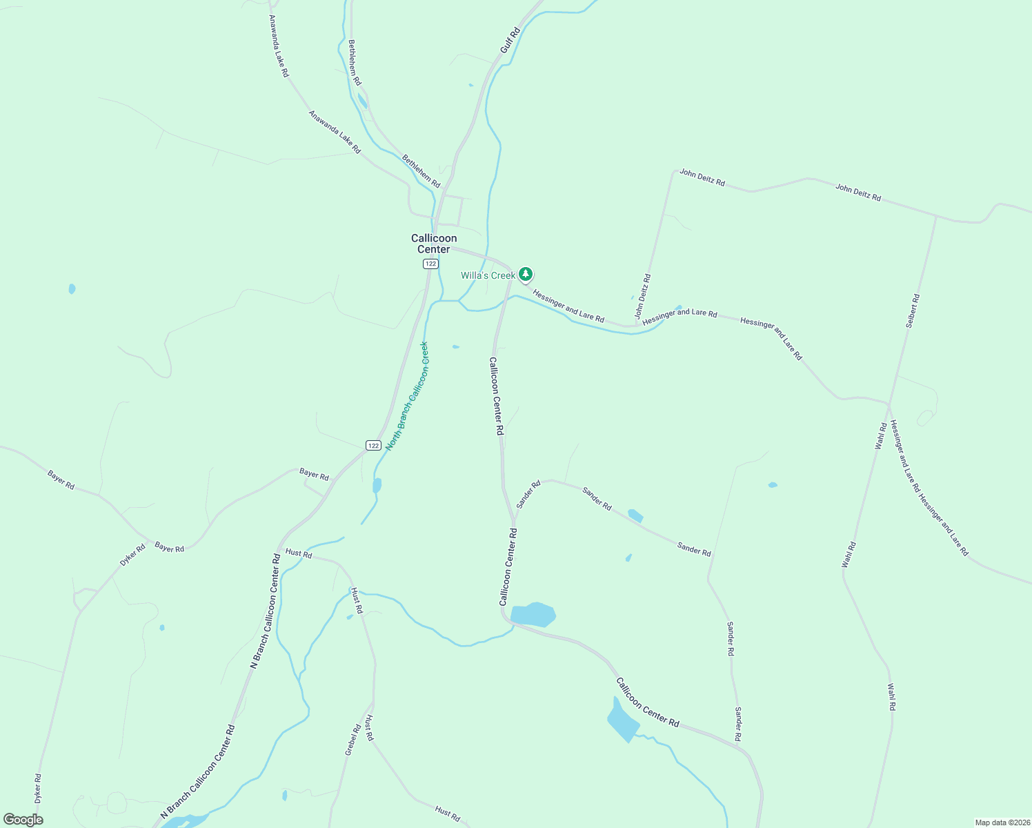 map of restaurants, bars, coffee shops, grocery stores, and more near 796 Callicoon Center Road in Callicoon Center