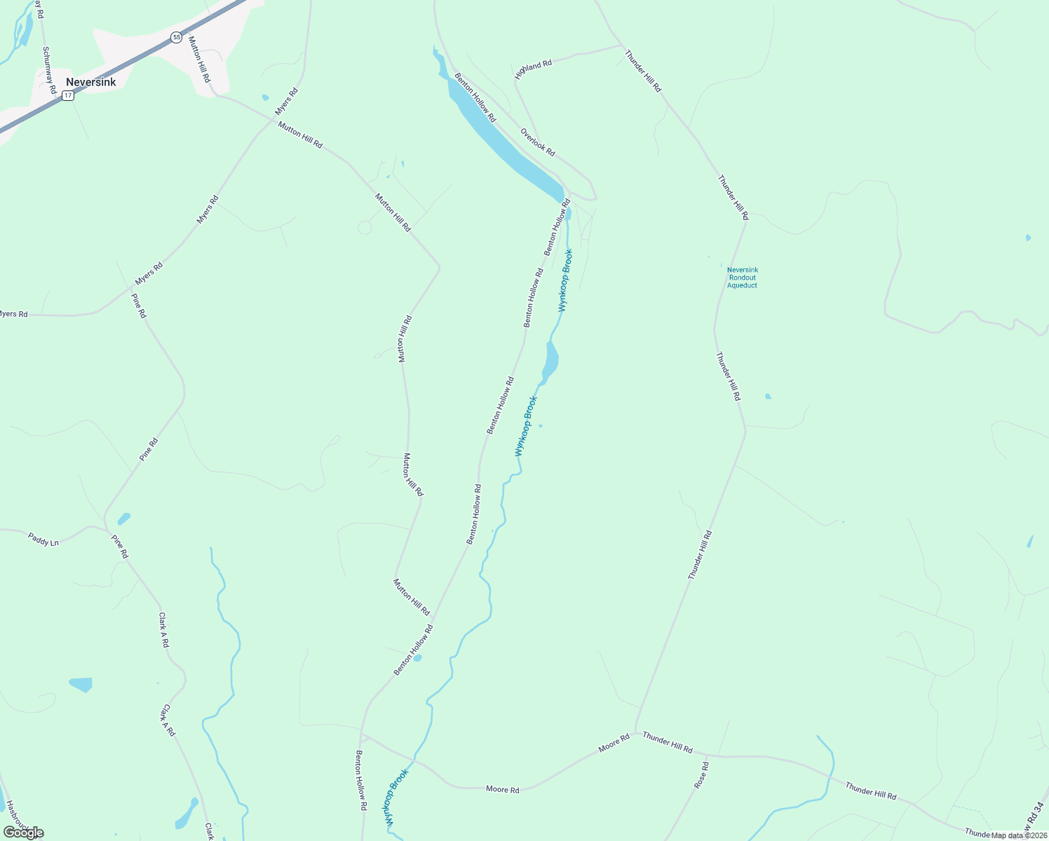 map of restaurants, bars, coffee shops, grocery stores, and more near 440 Benton Hollow Road in Woodbourne