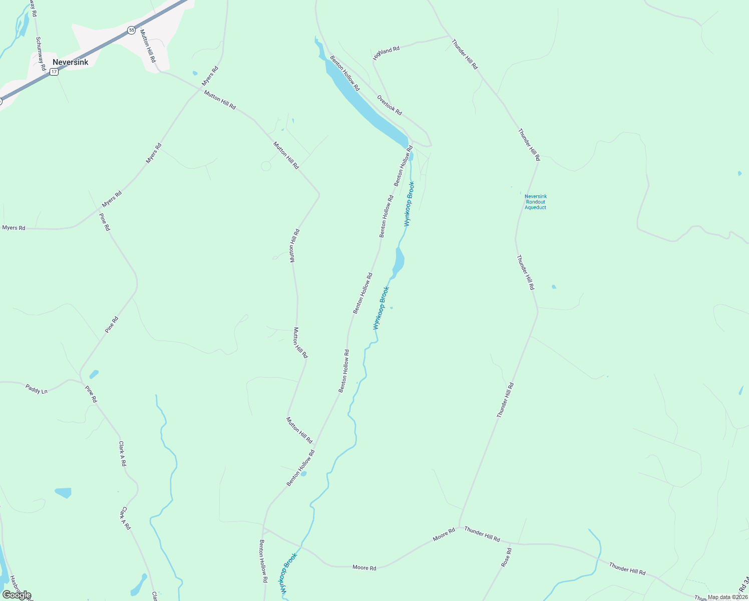 map of restaurants, bars, coffee shops, grocery stores, and more near 440 Benton Hollow Road in Woodbourne