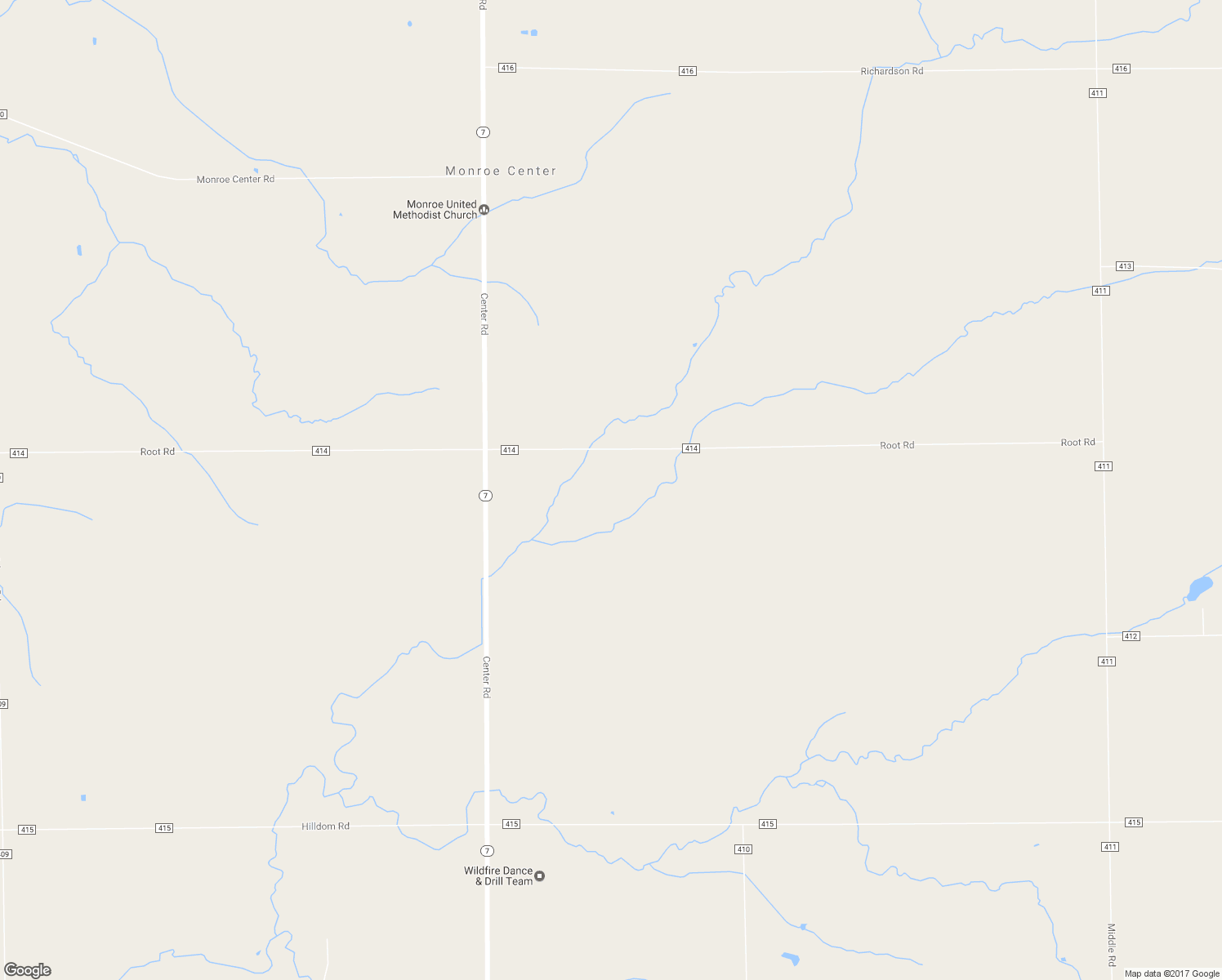 map of restaurants, bars, coffee shops, grocery stores, and more near 6072 Root Road in Conneaut