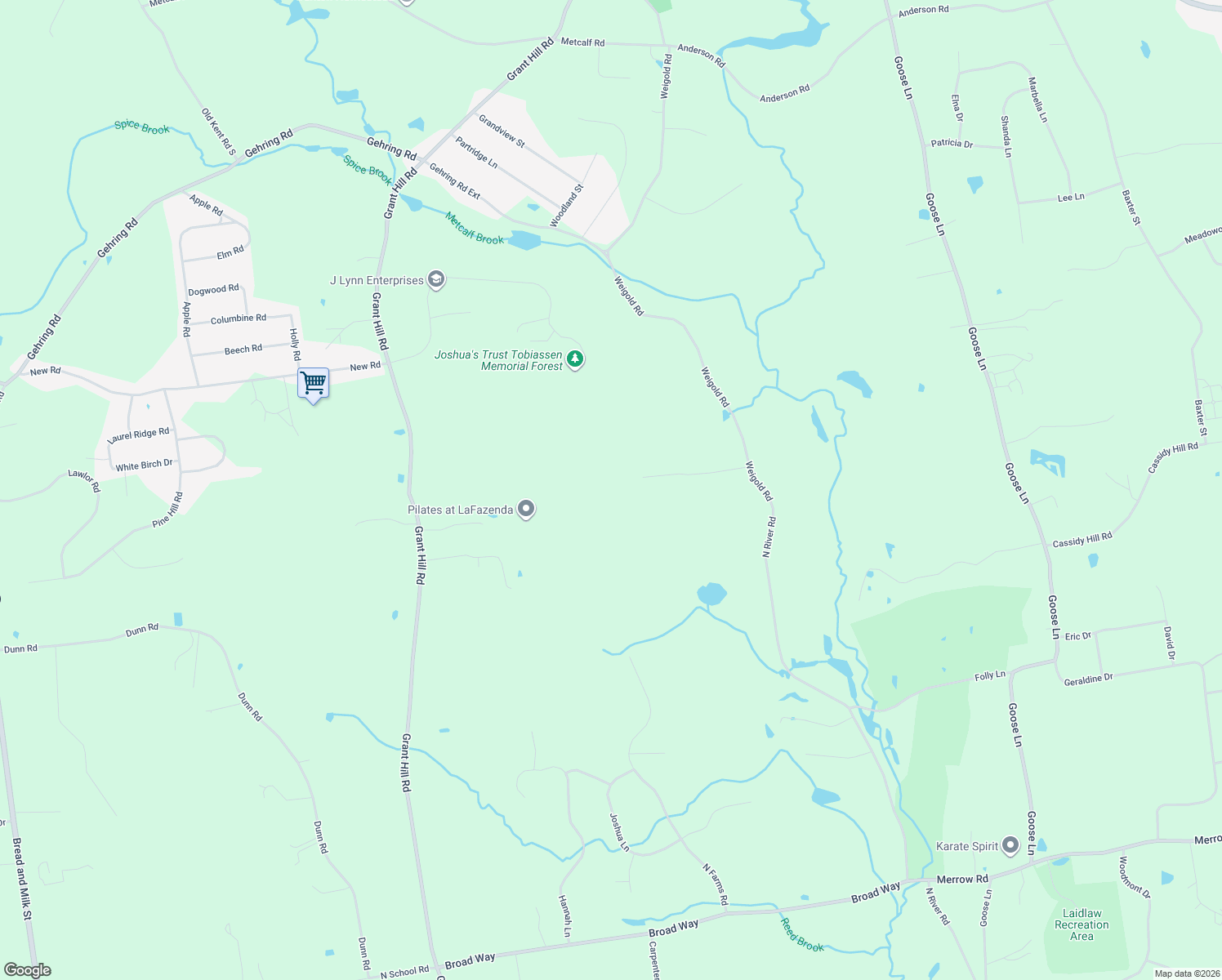 map of restaurants, bars, coffee shops, grocery stores, and more near 60 Summerwood Ridge in Tolland