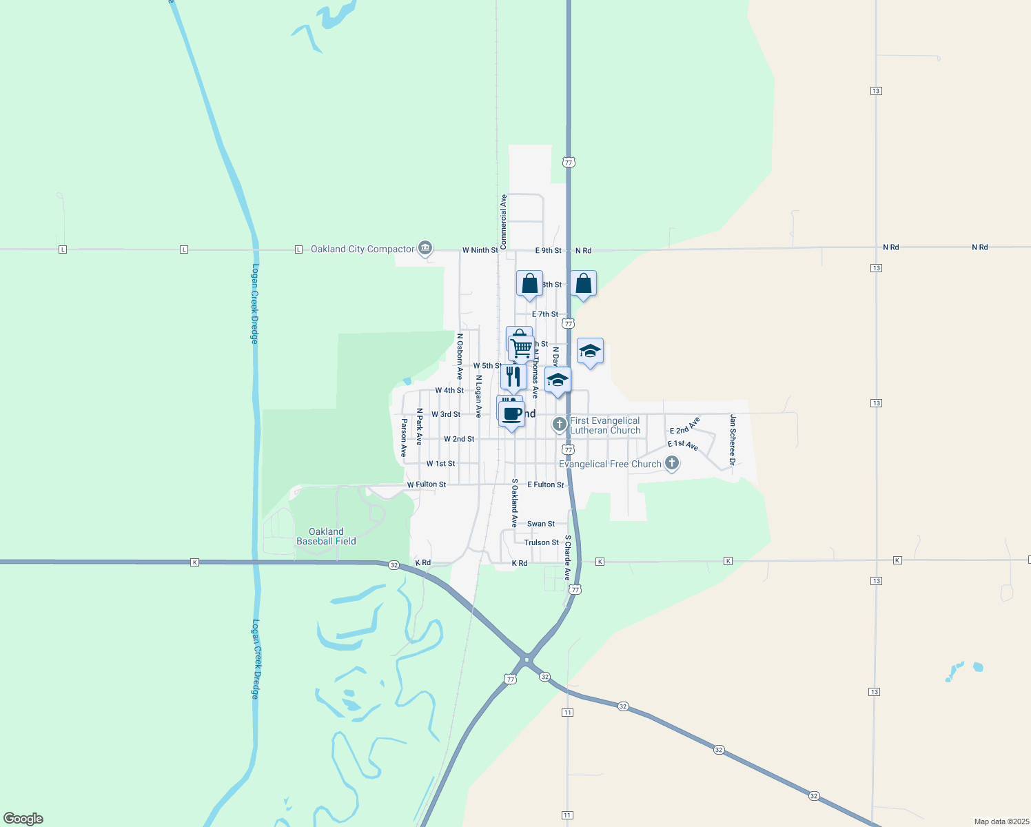 map of restaurants, bars, coffee shops, grocery stores, and more near 301-399 North Oakland Avenue in Oakland