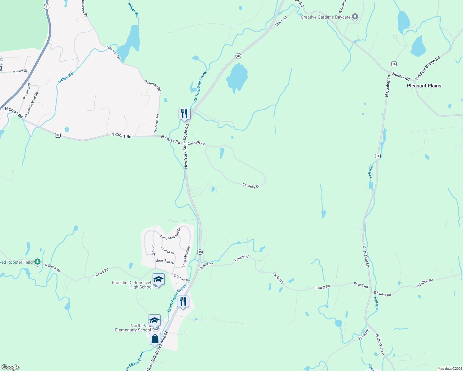map of restaurants, bars, coffee shops, grocery stores, and more near 73 Connelly Drive in Staatsburg