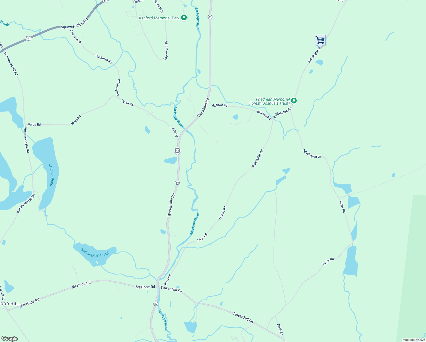 map of restaurants, bars, coffee shops, grocery stores, and more near 48 Portland Drive in Ashford