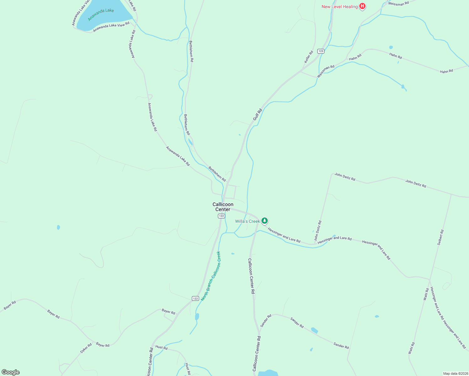 map of restaurants, bars, coffee shops, grocery stores, and more near 14 Fred Hessinger Road in Roscoe