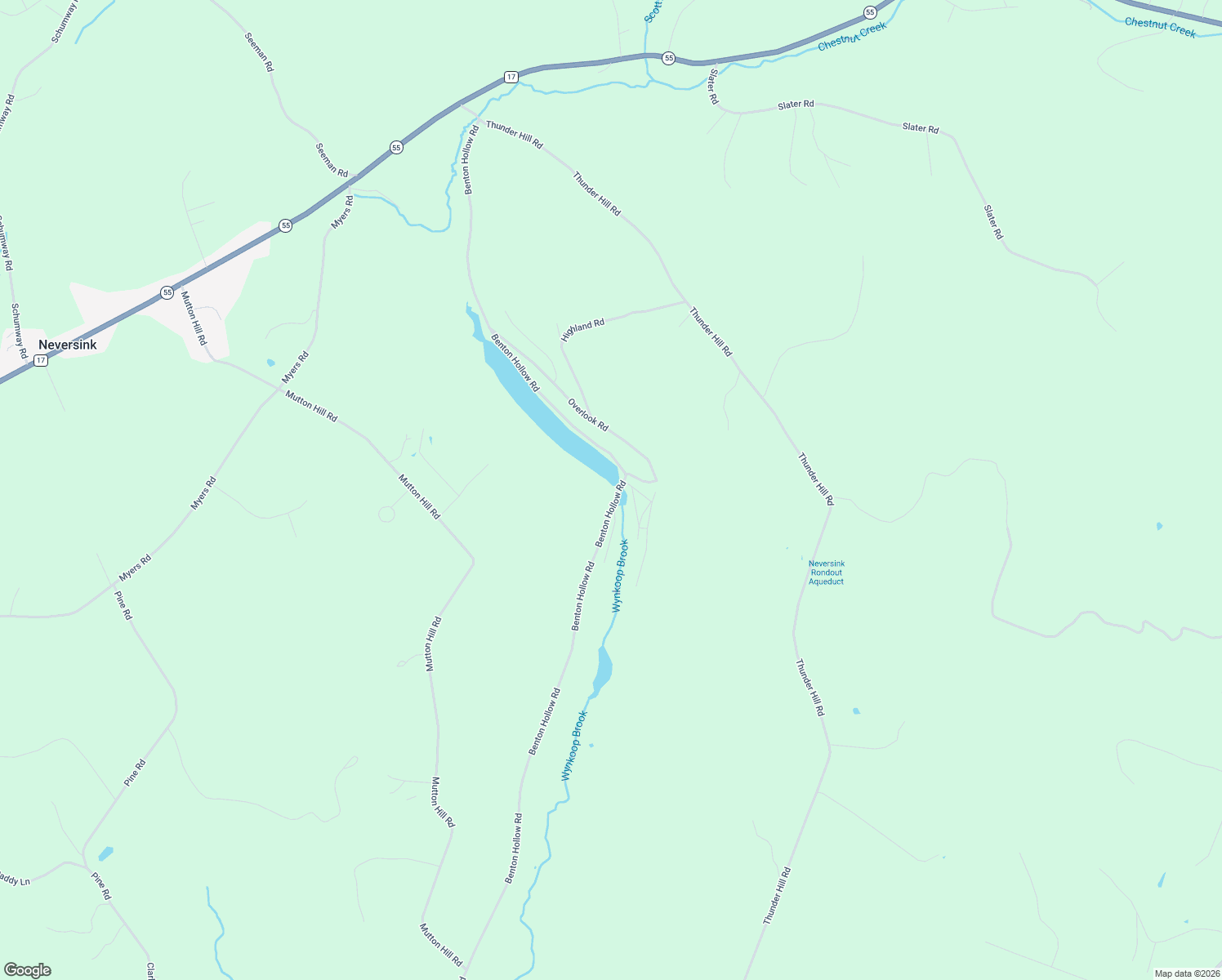 map of restaurants, bars, coffee shops, grocery stores, and more near 270 Benton Hollow Road in Woodbourne
