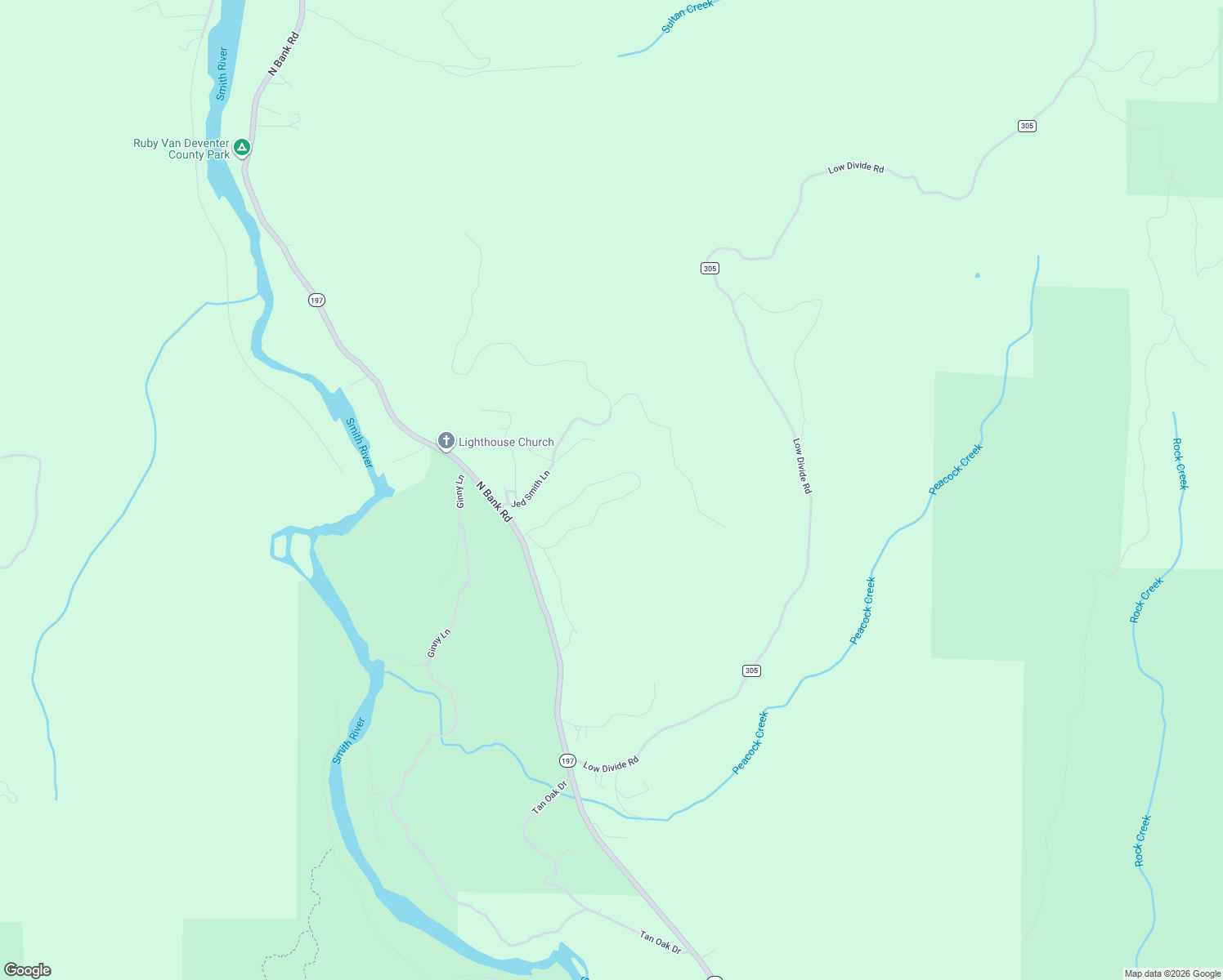 map of restaurants, bars, coffee shops, grocery stores, and more near 435 Bell Hole Loop in Crescent City