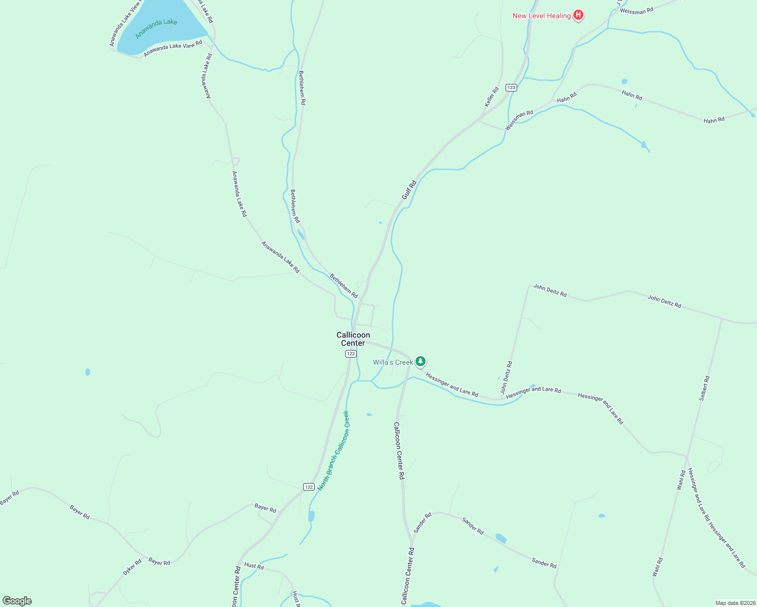 map of restaurants, bars, coffee shops, grocery stores, and more near 14 Fred Hessinger Road in Roscoe