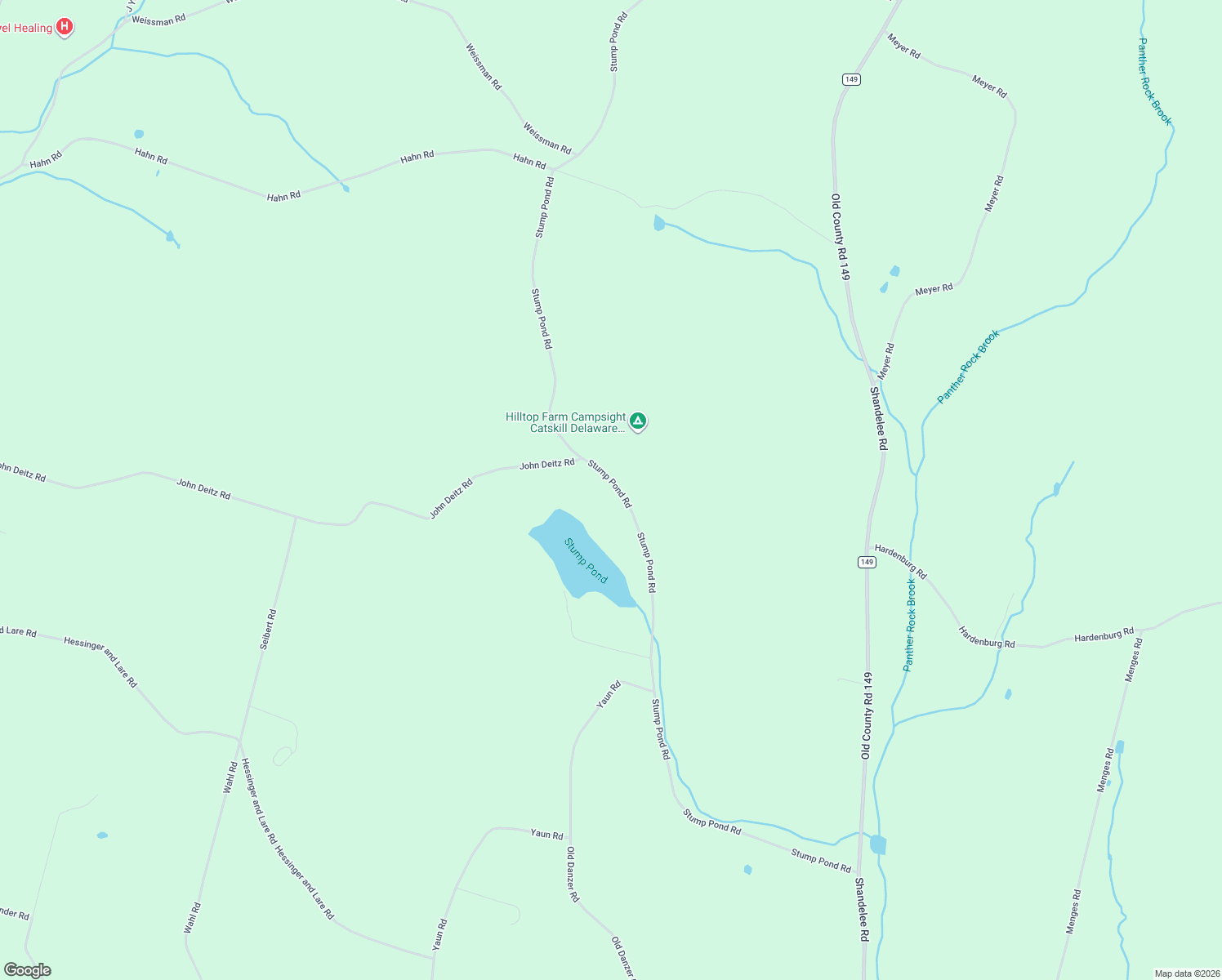 map of restaurants, bars, coffee shops, grocery stores, and more near 299 Stump Pond Road in Livingston Manor