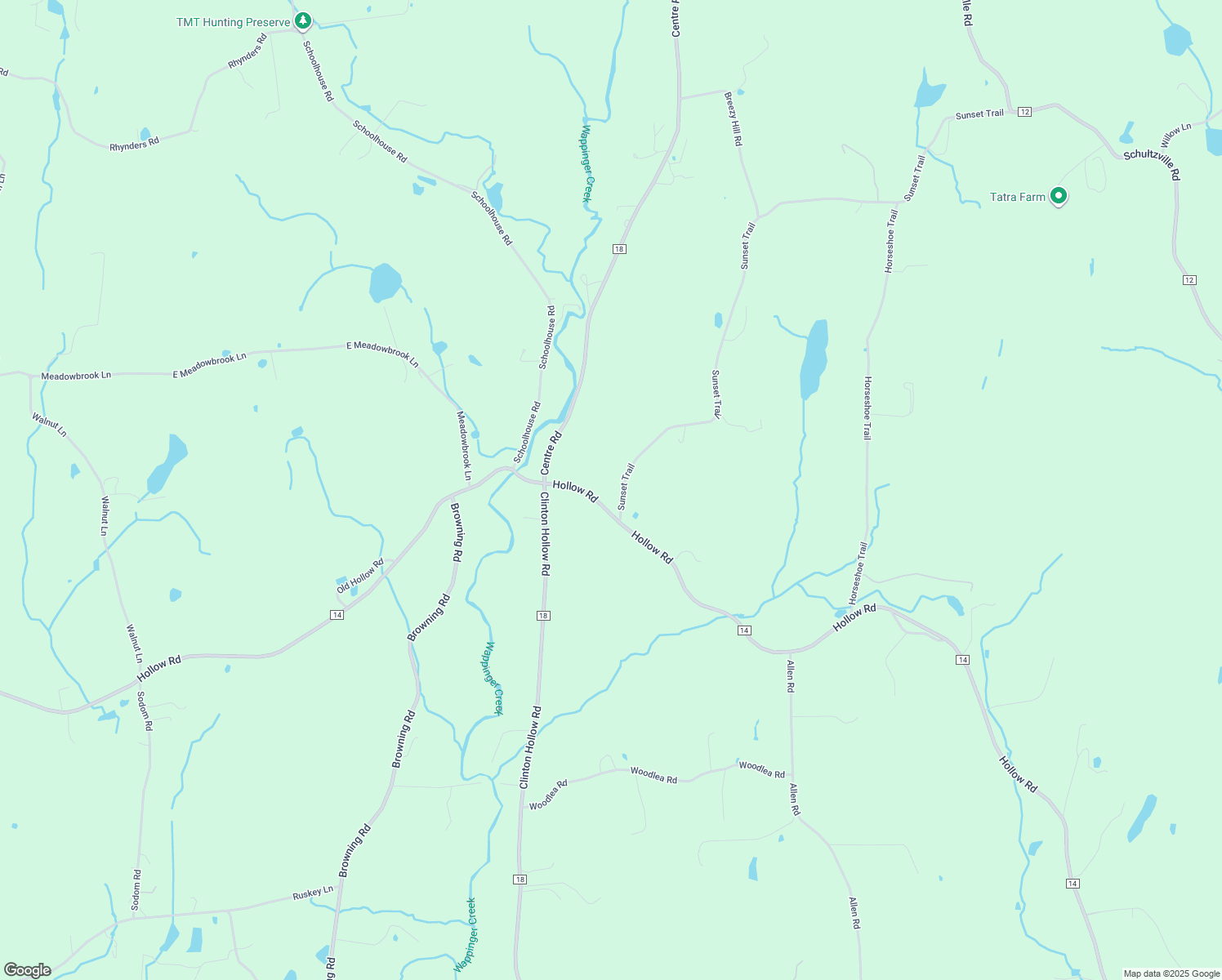 map of restaurants, bars, coffee shops, grocery stores, and more near 29 Sunset Trail in Clinton Corners
