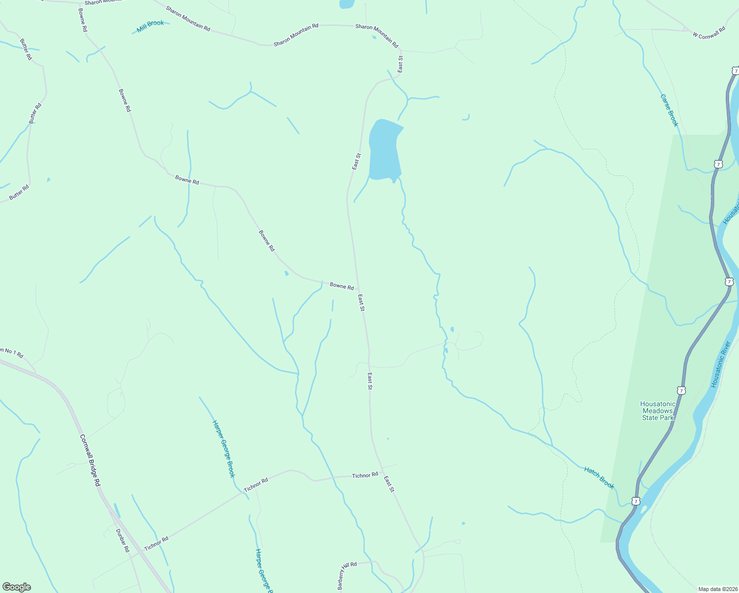 map of restaurants, bars, coffee shops, grocery stores, and more near 124 East Street in Sharon